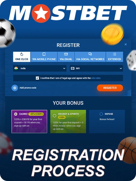 List of registration methods at Mostbet